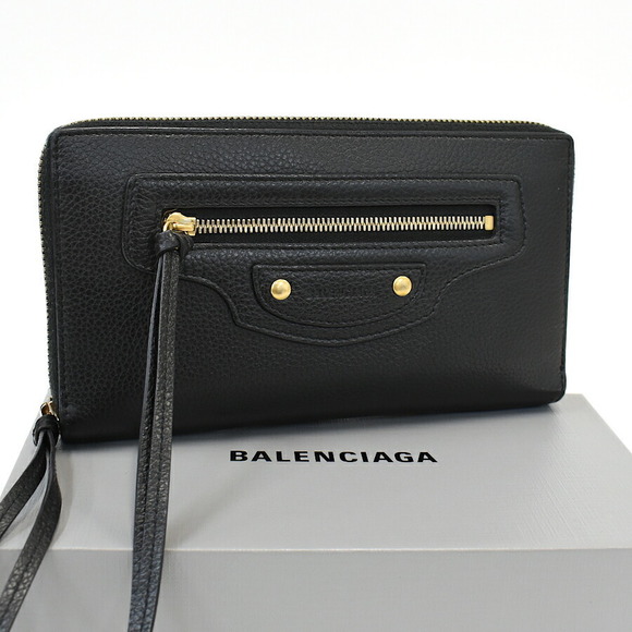 Balenciaga Wallet Neo Leather Zip Long Black - Picture 1 of 7